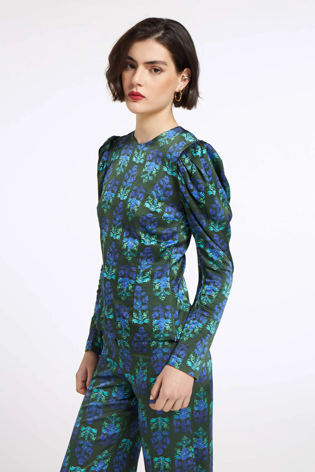 Nala Blouse Stiches Green