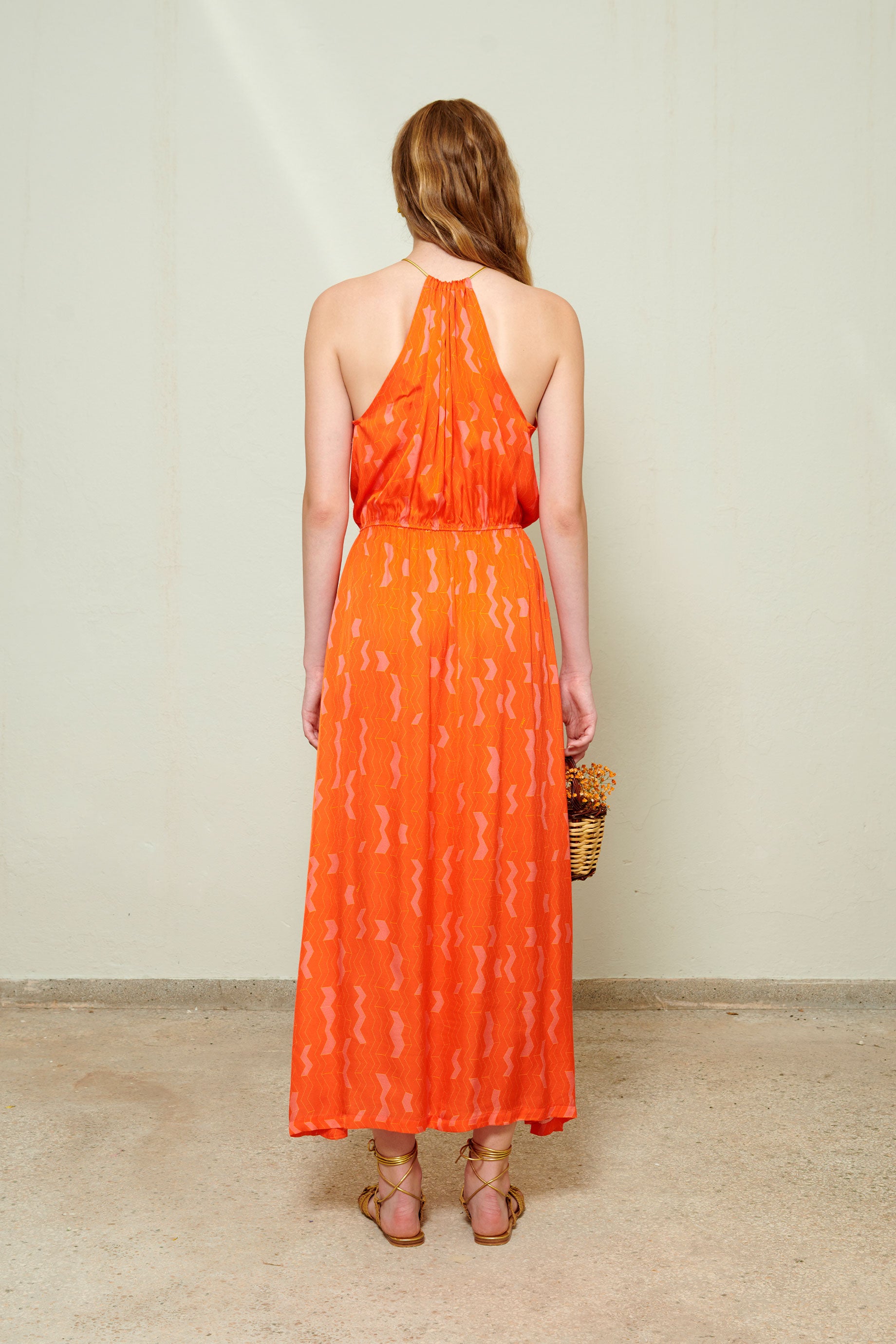 Raiza Dress Zig Zag Orange