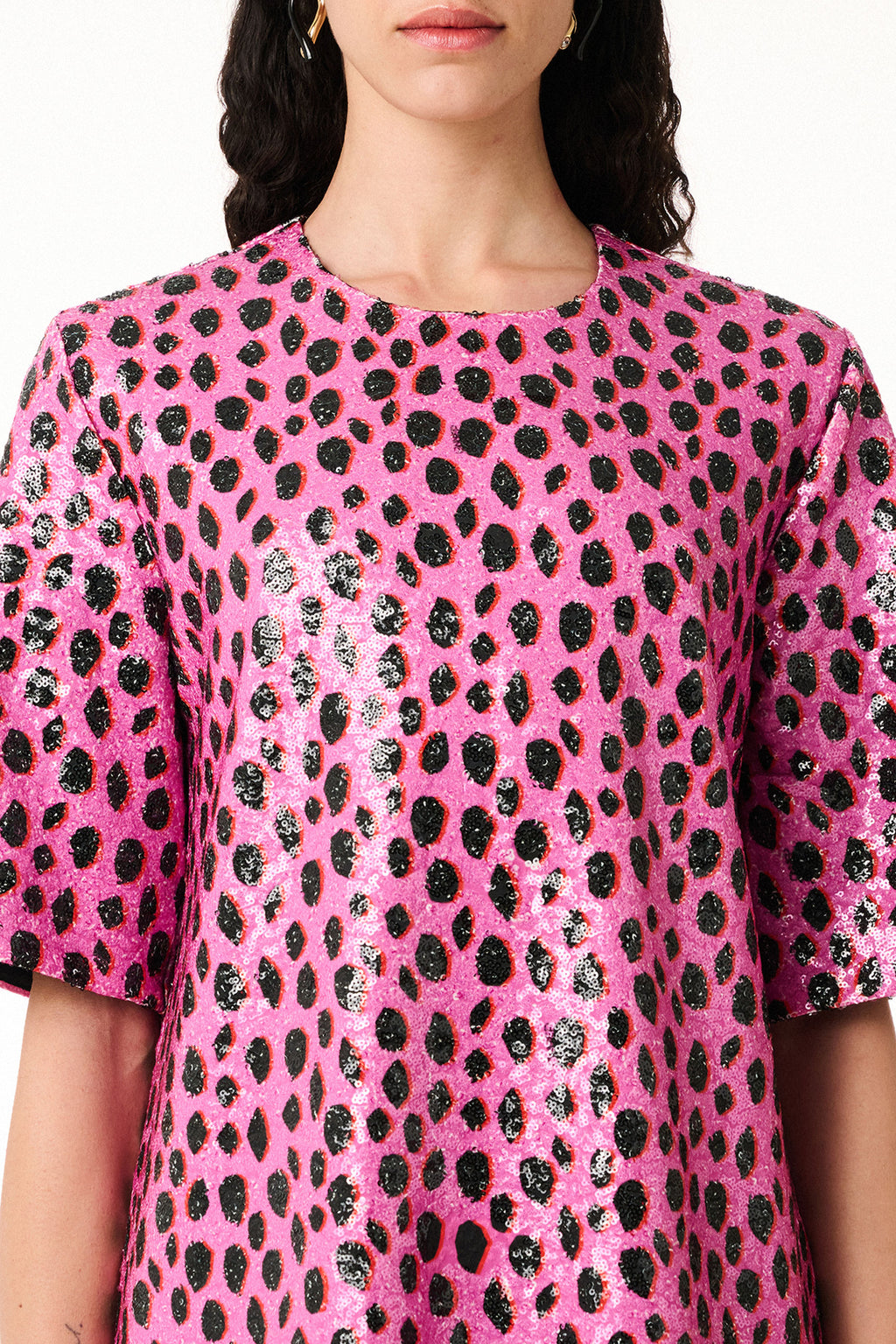 Sequin Dress Pelle Fuchsia