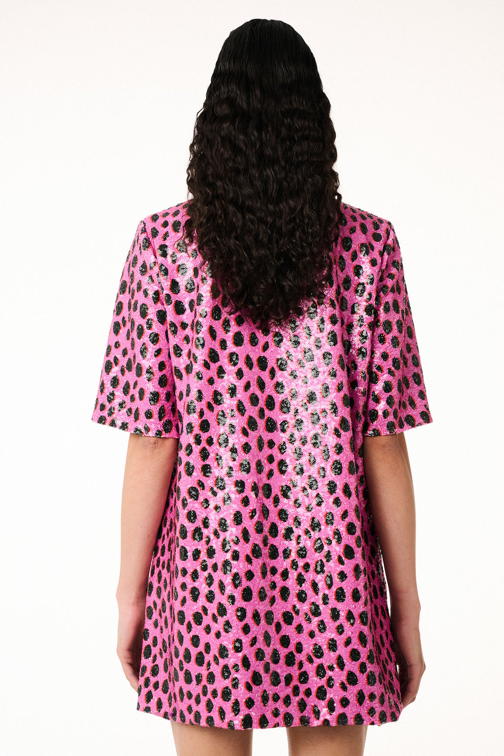 Sequin Dress Pelle Fuchsia