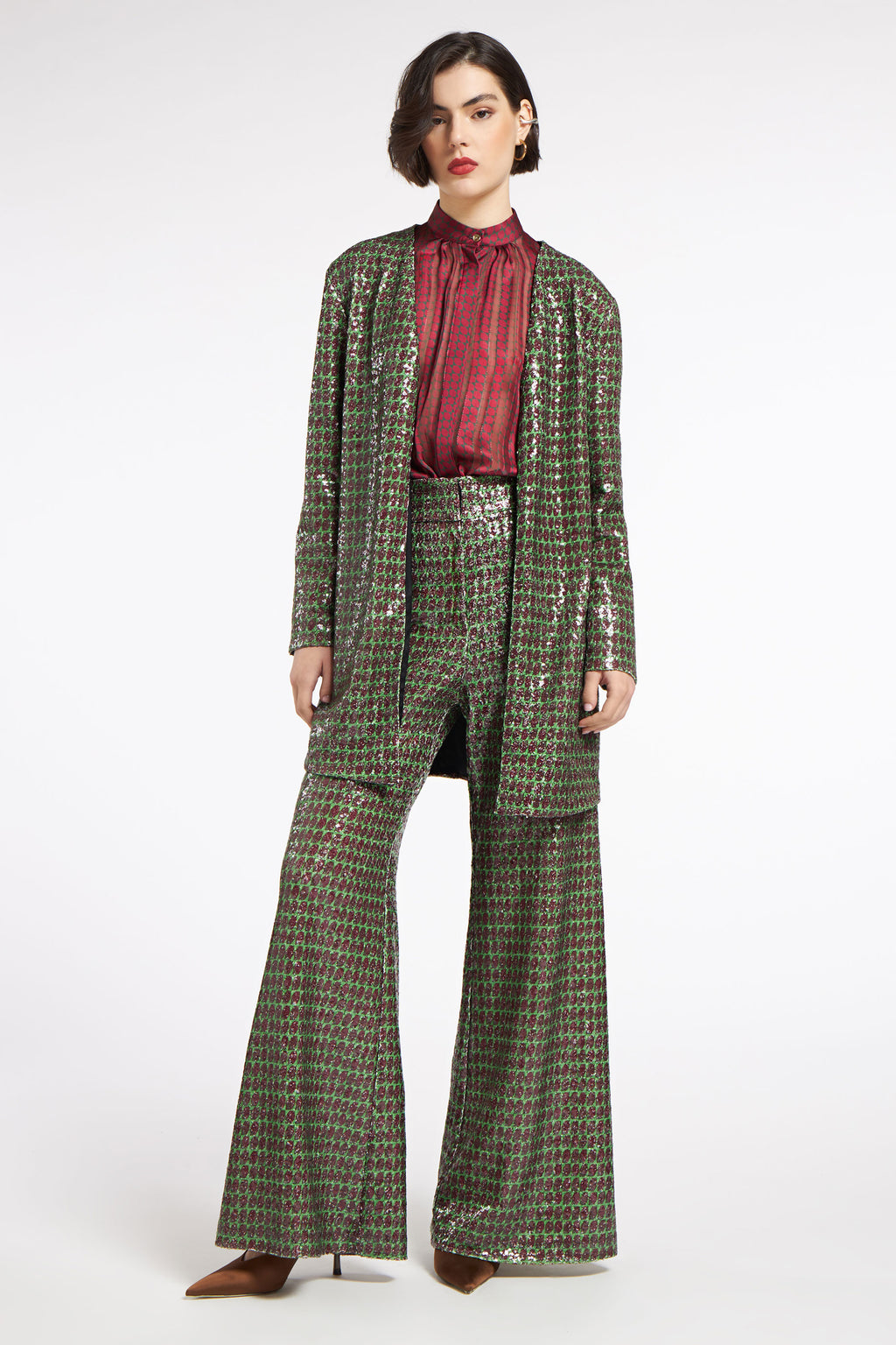 Sequin Jacket Diamonds Lime