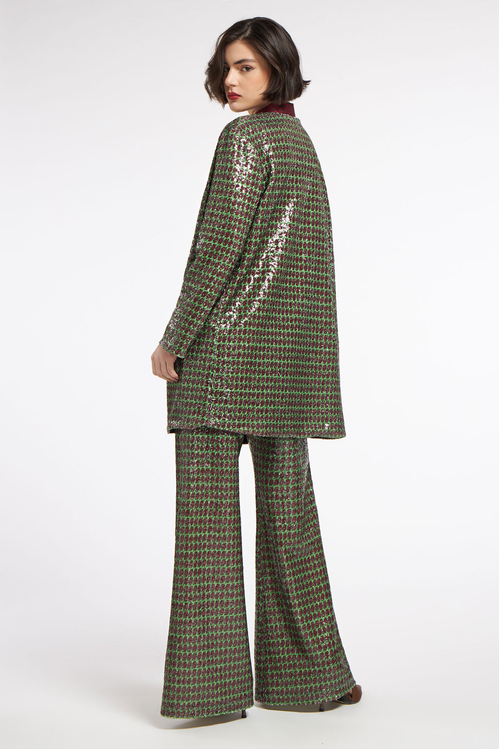 Sequin Jacket Diamonds Lime