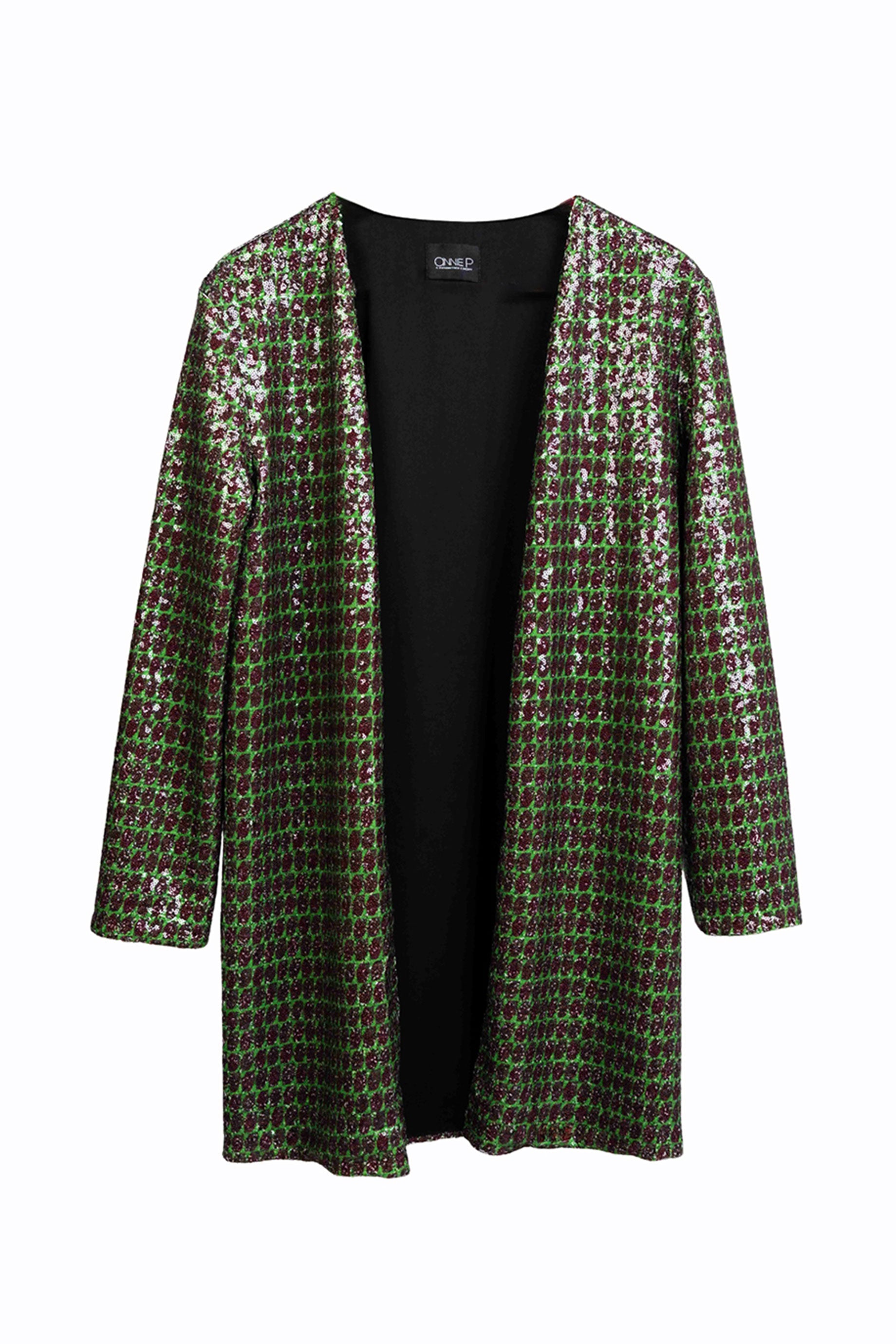 Sequin Jacket Diamonds Lime