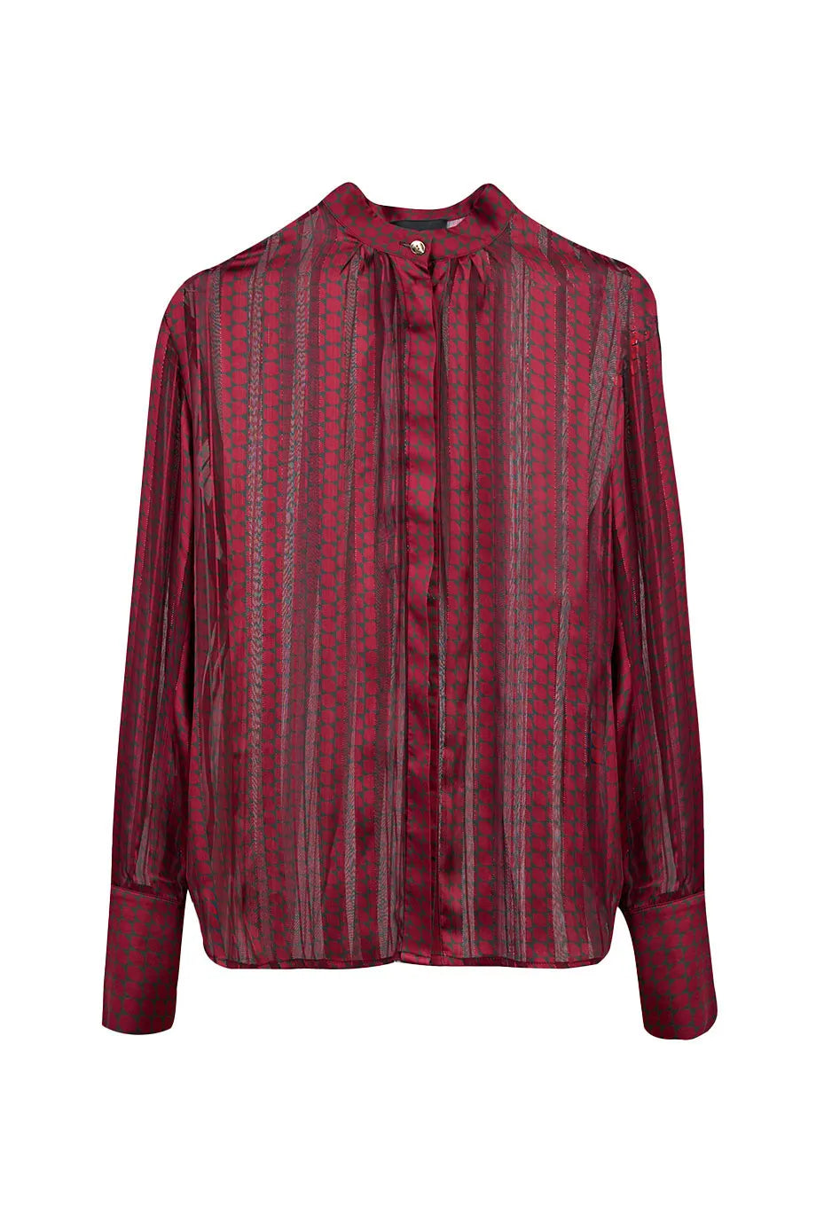 Shimmering Shirt Diamonds Maroon