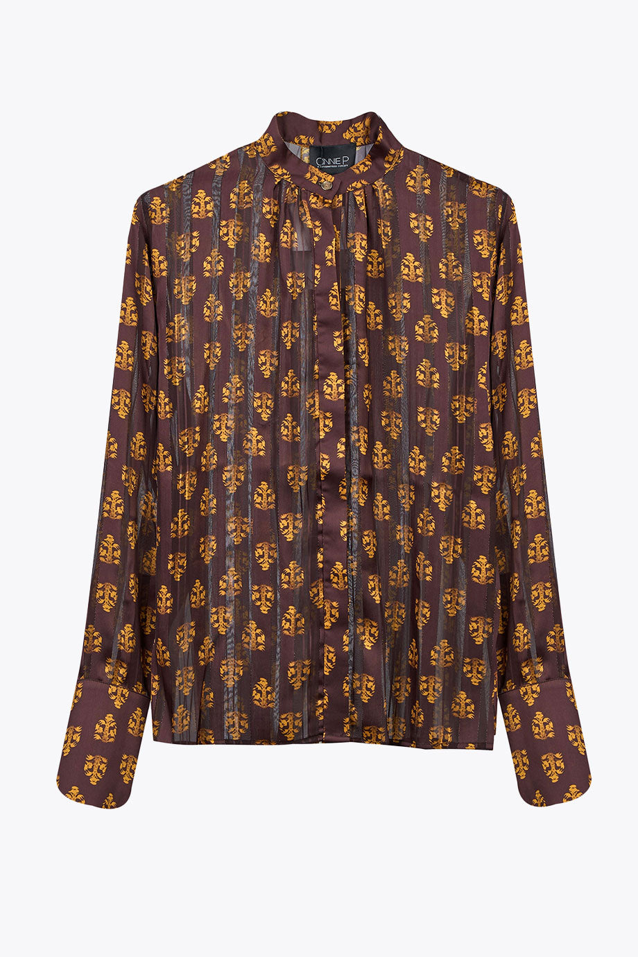 Shimmering Shirt Embroidery Espresso