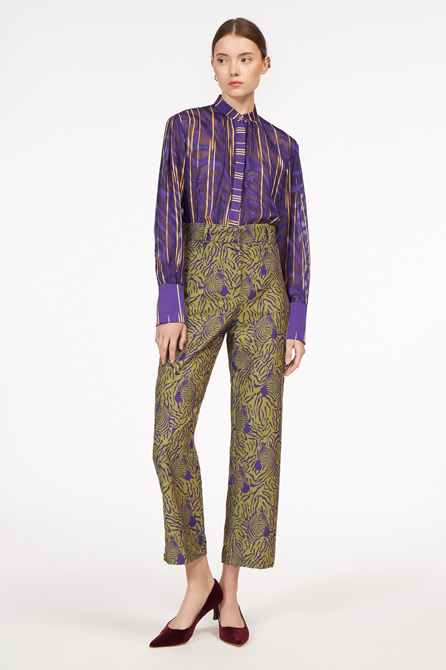 Shimmering Shirt Lines Purple