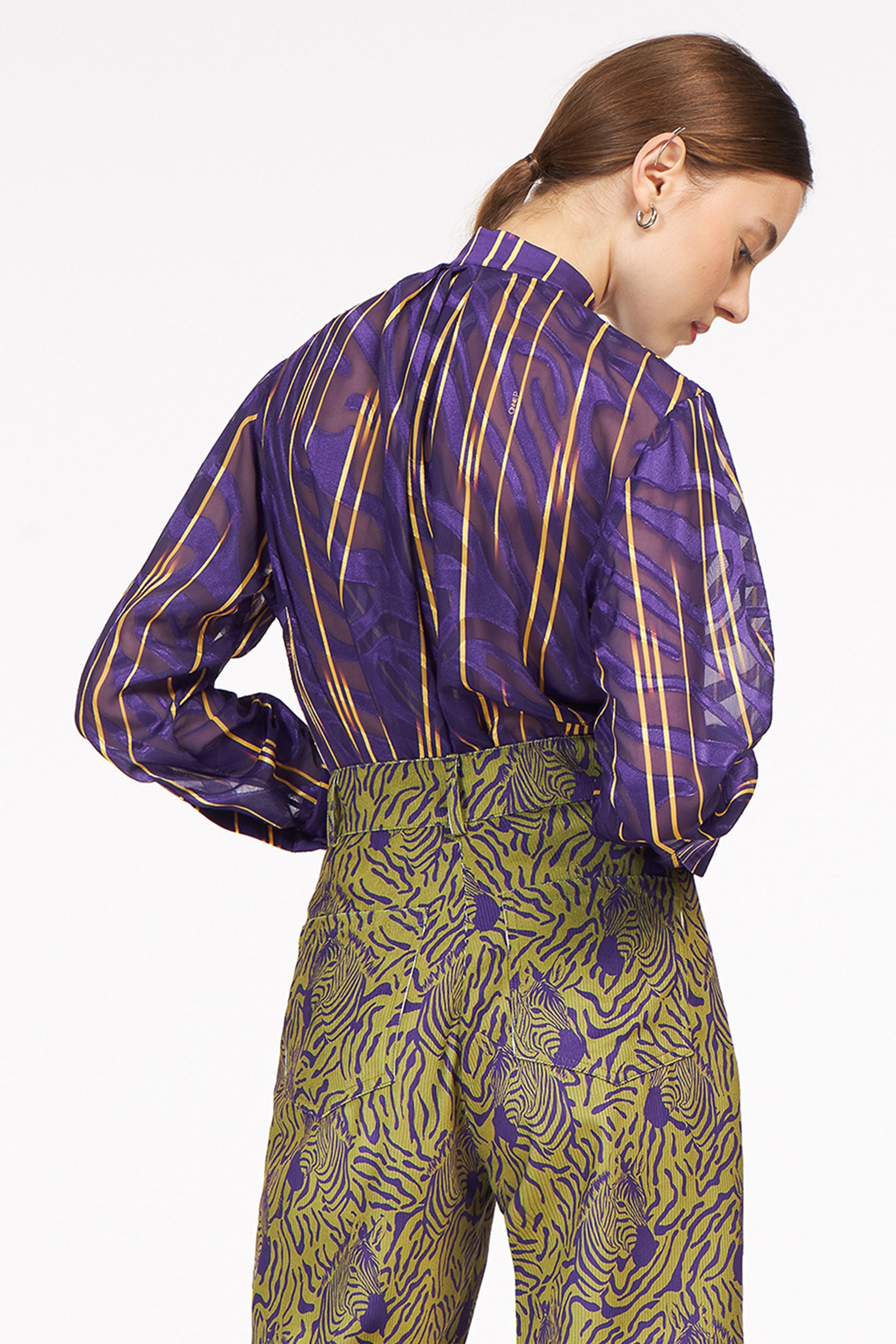 Shimmering Shirt Lines Purple