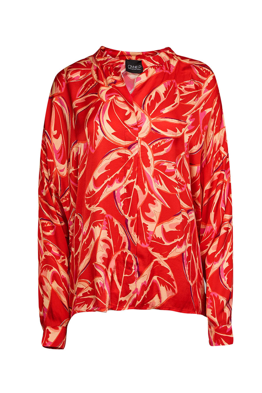 Summer Blouse Rosso Fiori