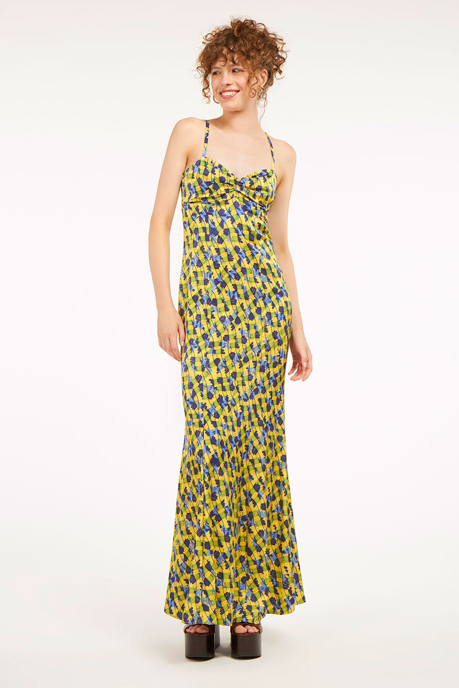 Violet Dress Tropic Feathers