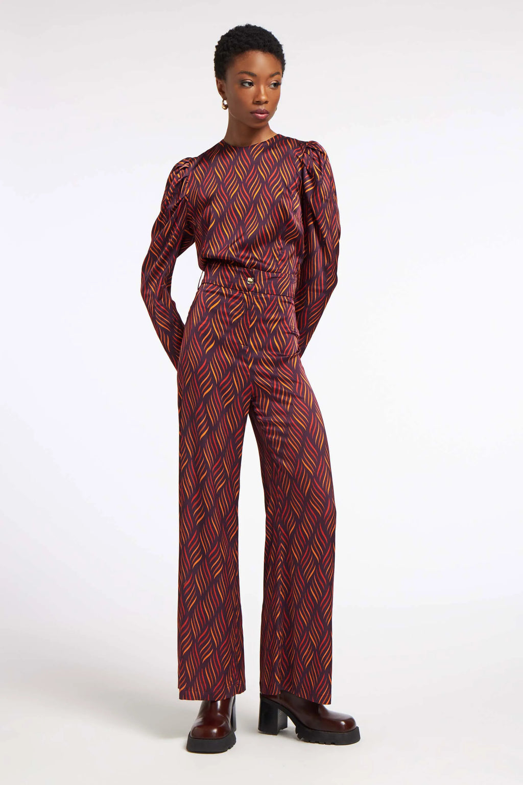Zuma Pants Dancing Lines Plum